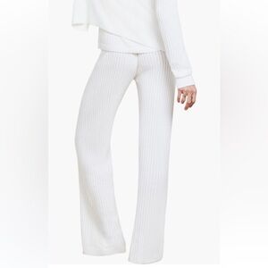 Barefoot Dreams CozyChic Ultra Lite Rib Pants M — Pearl Lounge Knit NWT